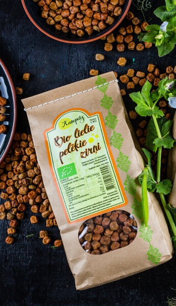 Kaņepītes BIO lielie pelēkie zirņi, 1kg
