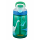 Contigo Gizmo Flip ūdens pudele ar salmiņu bērniem Jungle Green Dino, 420ml