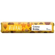 Vivani BIO Creme Brulee piena šokolādes batoniņš ar kraukšķīgo karameli, 40g