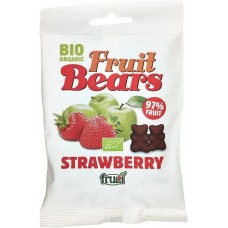 Frugi BIO želejas lācīši ar zemeņu garšu, bez pievienota cukura, 50g